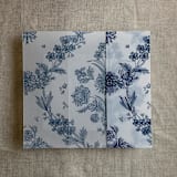 "Venetian floral lace navy color printed vellum wrap for 5x7 card | pack of 10" - Invitation Jackets and Overlays in blue by Ivory Invitations