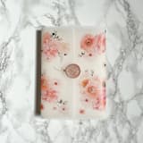 "Blush and Peach Floral Vellum Jackets (10 pack)" - Invitation Jackets and Overlays in pink by Carley Zuercher