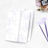 "Lilac Purple Vellum Invitation Jacket with Baroque Floral Pattern for 5 x 7 Wedding Invitations" - Invitation Jackets and Overlays in purple by Caroline Russo