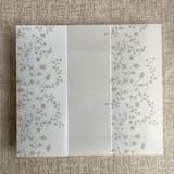 "Oyster gray dainty floral vines printed vellum wrap for 5x7 card  | pack of 10" - Invitation Jackets and Overlays in gray by Ivory Invitations