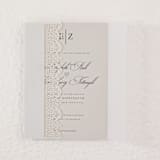 "Laser cut lace vellum jacket, Set of 10" - Invitation Jackets and Overlays in white by Self Stationery