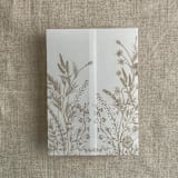 "Hazelnut English botanical garden floral printed vellum wrap for 5x7 card | pack of 10" - Invitation Jackets and Overlays in natural by Ivory Invitations