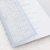 "Gatefold Laser Cut Invitation Covers with Vellum for 5x7 Card | Set of 10 | Envelopes Included" - Invitation Jackets and Overlays in blue by Self Stationery