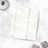 "Sage Green Vellum Wrap with Baroque Floral Pattern for 5 x 7 Wedding Invitations" - Invitation Jackets and Overlays in green by Caroline Russo