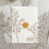 "Lemon tree vellum wrap for 5x7 invitations | Set of 10" - Invitation Jackets and Overlays in multicolorassorted-colors by Maria Ferrer G.