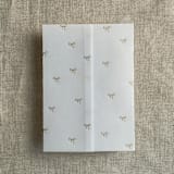"Baby ribbon bows gold foil stamping vellum wrap for 5x7 card | pack of 10" - Invitation Jackets and Overlays in gold by Ivory Invitations