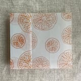 "Orange citrus celebration printed vellum wraps for 5x7 card | pack of 10" - Invitation Jackets and Overlays in orange by Ivory Invitations