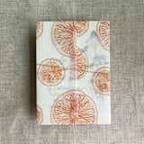 "Orange citrus celebration printed vellum wraps for 5x7 card | pack of 10" - Invitation Jackets and Overlays in orange by Ivory Invitations