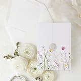 "Pink Wildflower Vellum Jacket | Set of 10 5x7 Vellum Jackets" - Invitation Jackets and Overlays in multicolorassorted-colors by Nikki Turner