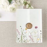 "Pink Wildflower Vellum Jacket | Set of 10 5x7 Vellum Jackets" - Invitation Jackets and Overlays in multicolorassorted-colors by Nikki Turner