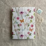 "Clover flower and butterfly Colorful summer botanical garden printed vellum wrap for 5x7 card | pack of 10" - Invitation Jackets and Overlays in multicolor by Ivory Invitations