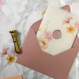 "Simple Poppy Floral Vellum Jacket (10 pack)" - Invitation Jackets and Overlays in clear by Carley Zuercher