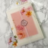 "Simple Poppy Floral Vellum Jacket (10 pack)" - Invitation Jackets and Overlays in clear by Carley Zuercher