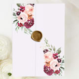 "Burgundy Floral Vellum | Set of 10 Vellum Jackets" - Invitation Jackets and Overlays in multicolorassorted-colors by Nikki Turner