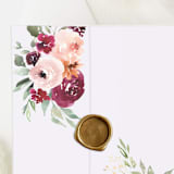 "Burgundy Floral Vellum | Set of 10 Vellum Jackets" - Invitation Jackets and Overlays in multicolorassorted-colors by Nikki Turner
