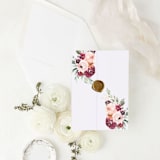 "Burgundy Floral Vellum | Set of 10 Vellum Jackets" - Invitation Jackets and Overlays in multicolorassorted-colors by Nikki Turner