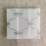 "Blue genie floral bows printed vellum wrap for 5x7 card | pack of 10" - Invitation Jackets and Overlays in blue by Ivory Invitations