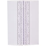 "Laser cut lace motif vellum jacket, Set of 10" - Invitation Jackets and Overlays in white by Self Stationery