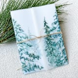 "Snowy Pines Vellum Jackets | Set of 10" - Invitation Jackets and Overlays in green by Megan Tendler