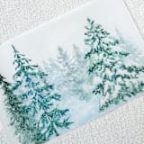 "Snowy Pines Vellum Jackets | Set of 10" - Invitation Jackets and Overlays in green by Megan Tendler