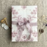 "Venetian floral lace mauve color printed vellum wrap for 5x7 card | pack of 10" - Invitation Jackets and Overlays in purple by Ivory Invitations