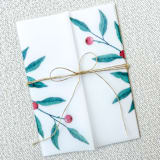 "Red Berries Vellum Jackets | Set of 10" - Invitation Jackets and Overlays in green by Megan Tendler