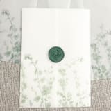 "Watercolor greenery vellum wraps for invitations | Set of 10" - Invitation Jackets and Overlays in green by Maria Ferrer G.