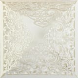 "Custom Lace Laser Cut Square Elegant Cover  | Set of 10 | Envelopes Included" - Invitation Jackets and Overlays in white by Self Stationery