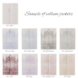"Samples of Vellum Jackets for 5 x 7 Invitation with Envelopes | Set of 3" - Invitation Jackets and Overlays in white by Self Stationery