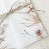 "Neutral Boho Floral Vellum Jacket | Set of 10" - Invitation Jackets and Overlays in natural by Megan Tendler