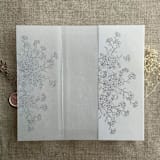 "Little meadow wildflowers printed vellum wrap for 5x7 card | pack of 10" - Invitation Jackets and Overlays in gray by Ivory Invitations