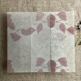 "Antique Hydrangea flower mauve leaf printed vellum wrap for 5x7 card | pack of 10" - Invitation Jackets and Overlays in pink by Ivory Invitations