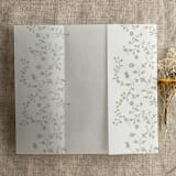 "Sage dainty floral vines printed vellum wrap for 5x7 card  | pack of 10" - Invitation Jackets and Overlays in green by Ivory Invitations