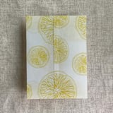 "Lemon citrus celebration printed vellum wraps for 5x7 card | pack of 10" - Invitation Jackets and Overlays in yellow by Ivory Invitations