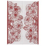 "Laser Cut Cover With a Delicate Pattern of Roses for 5x7 Card | Set of 10 | Envelopes Included" - Invitation Jackets and Overlays in red by Self Stationery