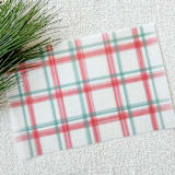 "Christmas Plaid Vellum Jackets | Set of 10" - Invitation Jackets and Overlays in red by Megan Tendler