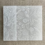 "White ink print Victorian botanical garden vellum wrap for 5x7 card | pack of 10" - Invitation Jackets and Overlays in white by Ivory Invitations