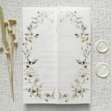 "Sage Green Vellum Jacket for 5x7 Wedding Invitations, Botanical Leaf Wrap | Set of 10" - Invitation Jackets and Overlays in clear by Self Stationery