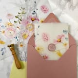 "Pink Poppy Floral Vellum Jacket (10 pack)" - Invitation Jackets and Overlays in clear by Carley Zuercher