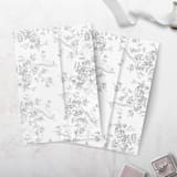 "Slate Gray Vellum Jacket with Floral Pattern for 5 x 7 Wedding Invitations" - Invitation Jackets and Overlays in gray by Caroline Russo