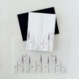 "Lavender Wildflower Vellum Wedding Invitation Jacket, Set of 10" - Invitation Jackets and Overlays in purple by Eva Friesen