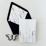 "Lavender Wildflower Vellum Wedding Invitation Jacket, Set of 10" - Invitation Jackets and Overlays in purple by Eva Friesen