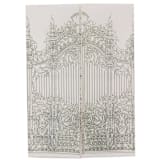"Baroque Gate Garden Design Wedding Vellum Jacket, Dark green print, Set of 10" - Invitation Jackets and Overlays in multicolorassorted-colors by Self Stationery