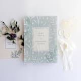 "Nymph's lake botanical pattern white ink printed vellum overlay for 5x7 card  | pack of 10" - Invitation Jackets and Overlays in white by Ivory Invitations