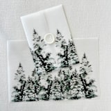 "Evergreen Tree Vellum Jackets | Set of 10" - Invitation Jackets and Overlays in green by Eva Friesen