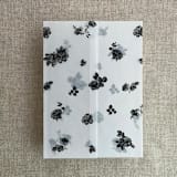 "Black French roses lace floral printed vellum wrap for 5x7 card | pack of 10" - Invitation Jackets and Overlays in black by Ivory Invitations