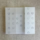 "Blue horseshoes vellum wrap for 5x7 card | pack of 10" - Invitation Jackets and Overlays in blue by Ivory Invitations