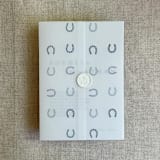 "Blue horseshoes vellum wrap for 5x7 card | pack of 10" - Invitation Jackets and Overlays in blue by Ivory Invitations