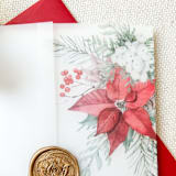"Holiday Florals Vellum Jacket | Set of 10" - Invitation Jackets and Overlays in multicolorassorted-colors by Megan Tendler