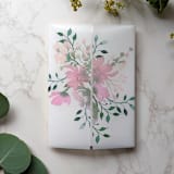 "Delicate Floral Watercolor Vellum Wrap | Set of 10" - Invitation Jackets and Overlays in beige by Campofiore Paper Studio